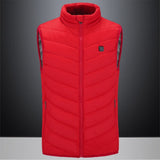 Warm Men Women Winter USB Infrared Heating Vest Flexible Electric Thermal Waistcoat Fish Hiking Euro Size S-4XL Outdoor Jackets