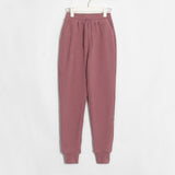 Wixra Women Casual Velvet Pants Winter Lady's Thick Wool Pants Women's Clothing Lace-up Long Trousers