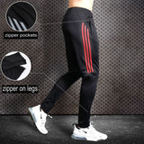 New Sport Pants Men Running Pants With Zipper Pockets Training and Joggings Men Pants Soccer Pants Fitness Pants For Men