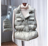 2020 New Ultra Light Down Vest Women Short Vest Windproof Lightweight Warm Waistcoat Female White Duck Down Down Coat Sleeveless