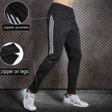 New Sport Pants Men Running Pants With Zipper Pockets Training and Joggings Men Pants Soccer Pants Fitness Pants For Men