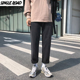 SingleRoad Mens Jeans Men 2020 Oversized Wide Leg Korean Style Denim Pants Japanese Streetwear Fashion Black Baggy Jeans For Men