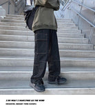 S-5XL Plus Size Men Wide Leg Jeans Mens 2021 Autumn Spring Hip Hop Streetwear New Loose Straight Baggy Denim Pants Male Brand